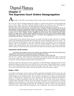 Chapter 2 The Supreme Court Orders Desegregation