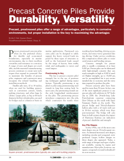 Durability, Versatility - Pile Driving Contractors Association