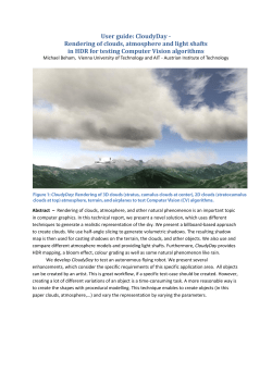 User guide: CloudyDay - Rendering of clouds, atmosphere and light