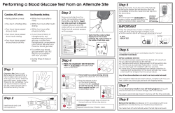 Performing a Blood Glucose Test From an Alternate Site