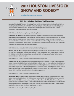 2017 Daily Schedule - Salt Grass Trail Association