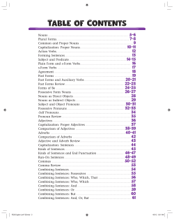Past Forms and Auxiliary Verbs