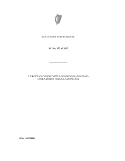 STATUTORY INSTRUMENTS. SI No. 152 of 2012