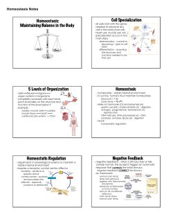 Homeostasis: Maintaining Balance in the Body Cell Specialization 5