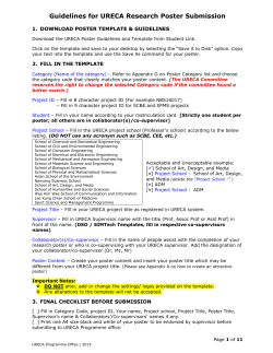 Guidelines for URECA Research Poster Submission