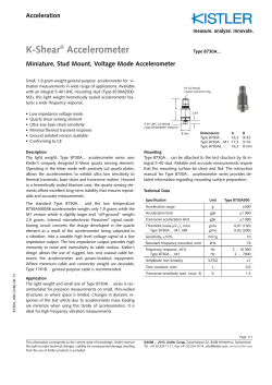 K-Shear&reg; Accelerometer