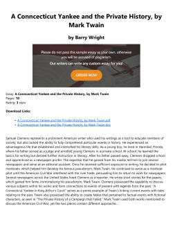 A Conncecticut Yankee and the Private History, by Mark Twain