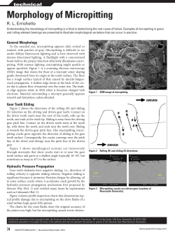 Morphology of Micropitting