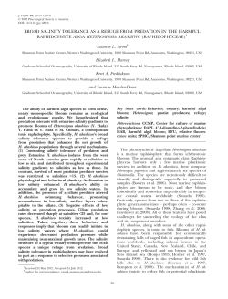 Broad Salinity Tolerance as a Refuge from Predation in the Harmful
