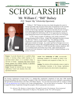 "Bill" Baisley "Sumpin Big" Scholarship Application.