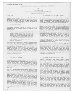 3. Weather e...ent8 through time have affected military operations