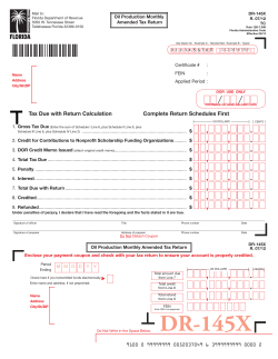 DR-145X - Florida Department of Revenue