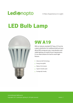 9W A19 datasheet_v1.indd