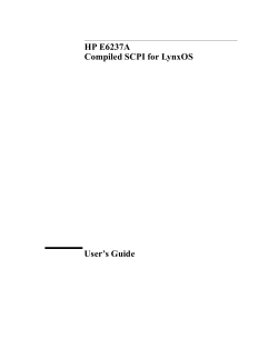 HP E6237A Compiled SCPI for LynxOS User`s Guide