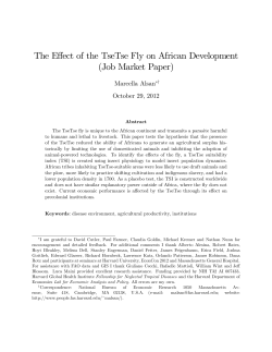 The Effect of the TseTse Fly on African Development (Job Market