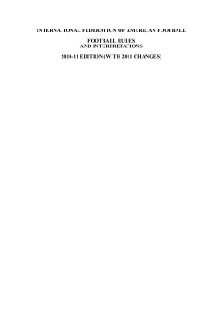 Tackle Rule Book - International Federation of American Football