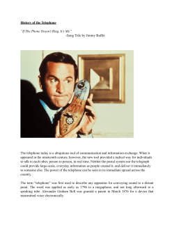 History of the Telephone