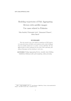 Modeling trajectories of Fish Aggregating Devices with