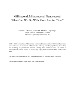 Millisecond, Microsecond, Nanosecond: What Can We Do
