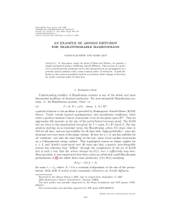 AN EXAMPLE OF ARNOLD DIFFUSION FOR NEAR