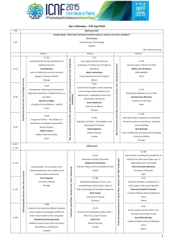 oral presentations - ICNF 2015