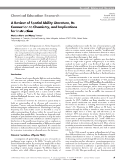A Review of Spatial Ability Literature