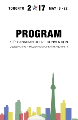 program - Canadian Druze Society of Ontario