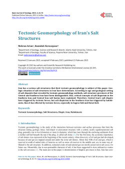 Tectonic Geomorphology of Iran`s Salt Structures