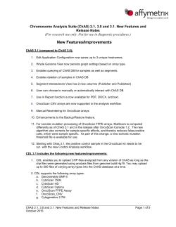 Release Notes, ChAS 3.1