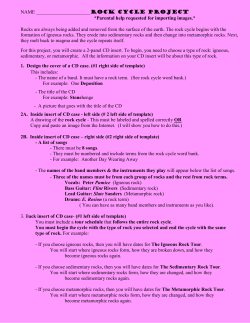 NAME CYCLE PROJECT *Parental help requested