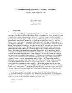 A Philosophical Critique of Personality-Type Theory