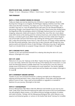 route 66 by rail, 16 days / 15 nights