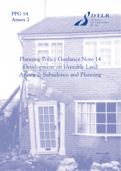 Planning Policy Guidance Note 14 Development on Unstable Land