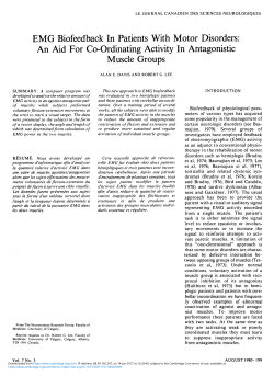 EMG Biofeedback In Patients With Motor Disorders