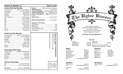 April 10 - Church of Christ at Bybee Branch