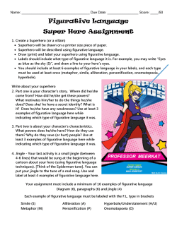 Figurative Language Super Hero Assignment