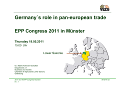 Germany&acute;s role in pan-european trade