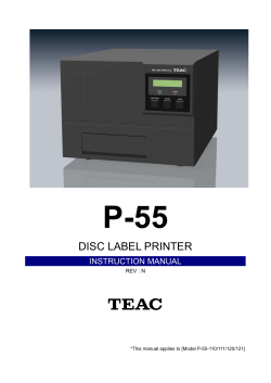 Teac P-55 Printer Manual