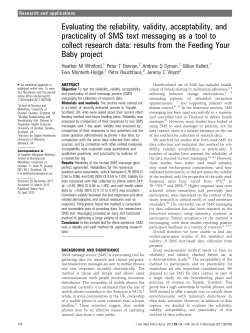 Evaluating the reliability, validity, acceptability, and practicality of