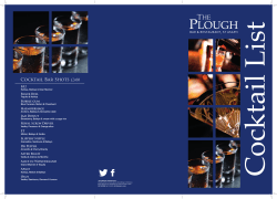 Cocktail List