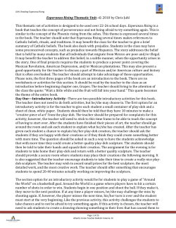 Esperanza Rising Thematic Unit