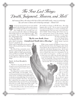 The Four Last Things: Death, Judgment, Heaven, and Hell