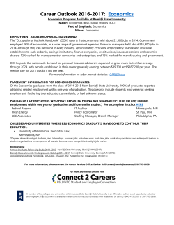 Career Outlook 2016-2017: Economics