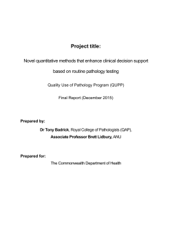 Novel quantitative methods that enhance clinical decision support