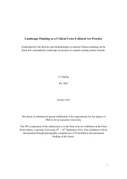 Landscape Painting as a Critical Cross