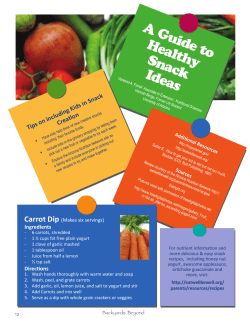 A Guide to Healthy Snack Ideas