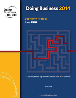 onomy Economy Profile: Lao PDR
