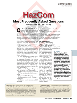 HazCom - with MSDSonline