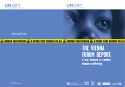 The Vienna Forum Report: a way forward to combat human trafficking