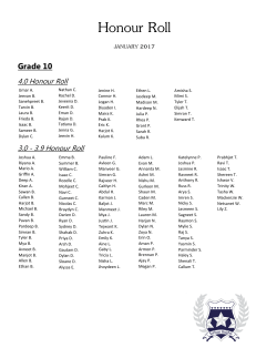 Honour Roll - Surrey Schools